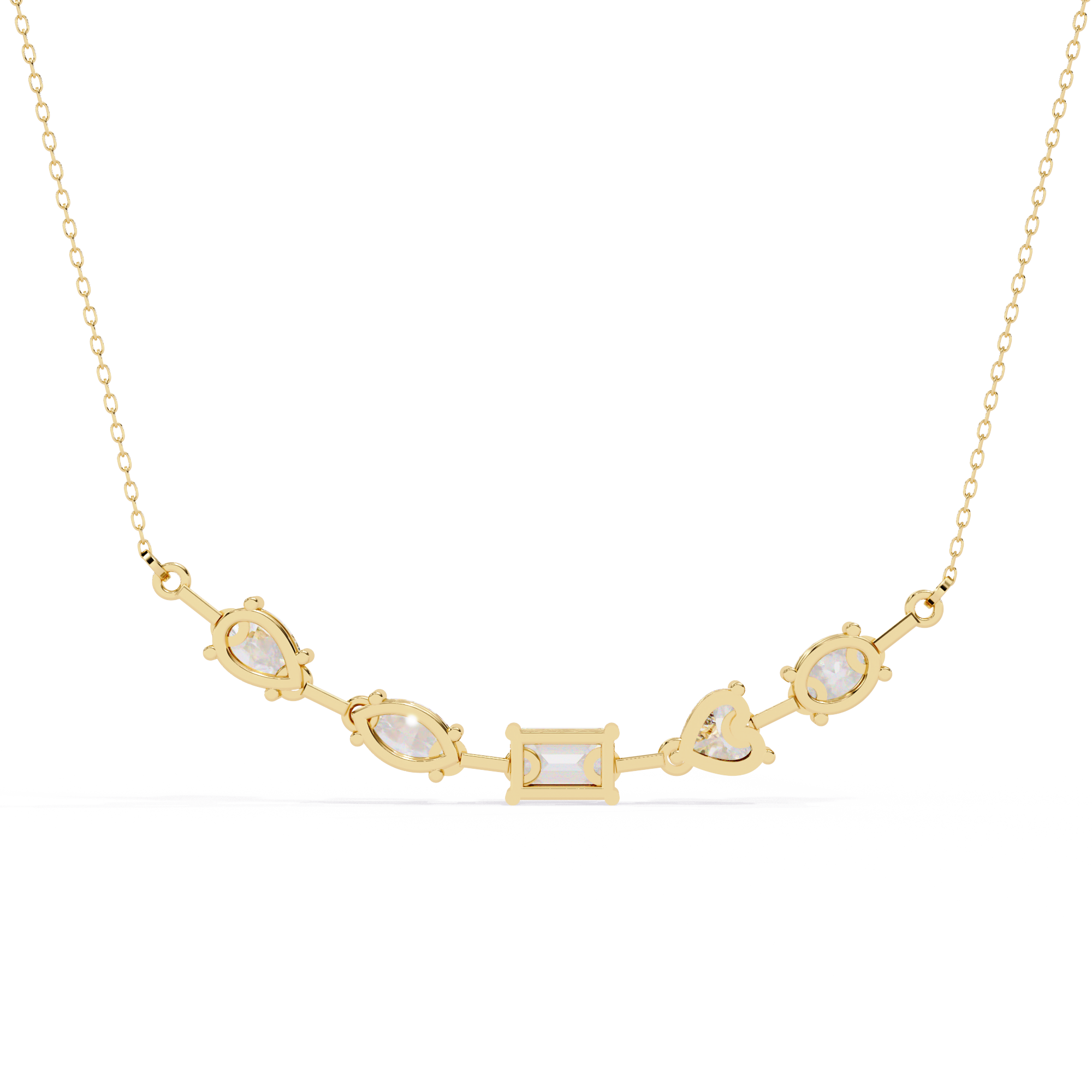 Unique Multi-Diamond  Necklace