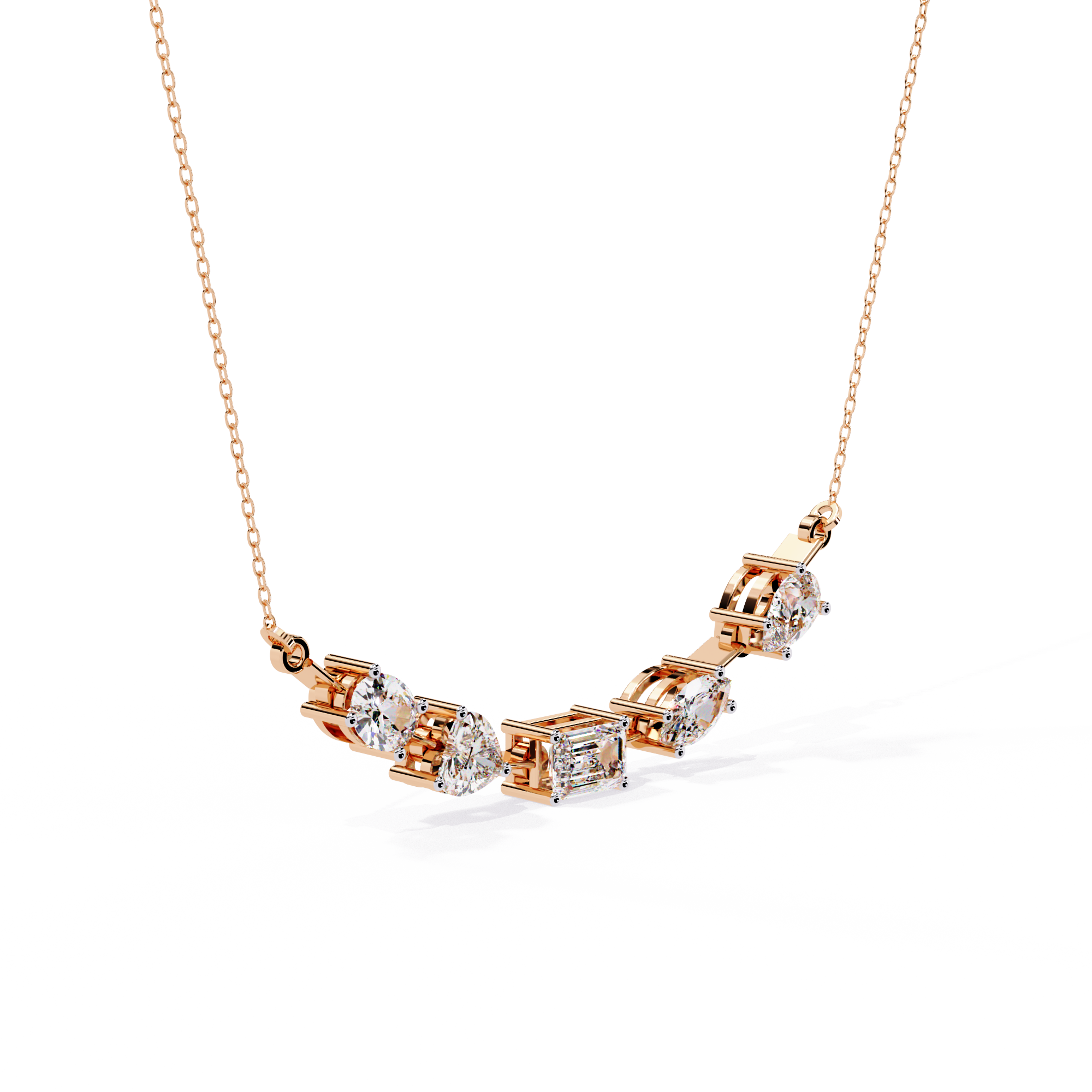 Unique Multi-Diamond  Necklace