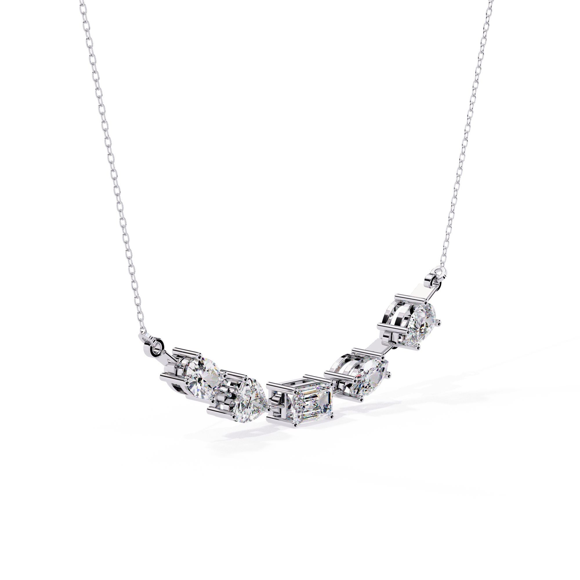 Unique Multi-Diamond  Necklace