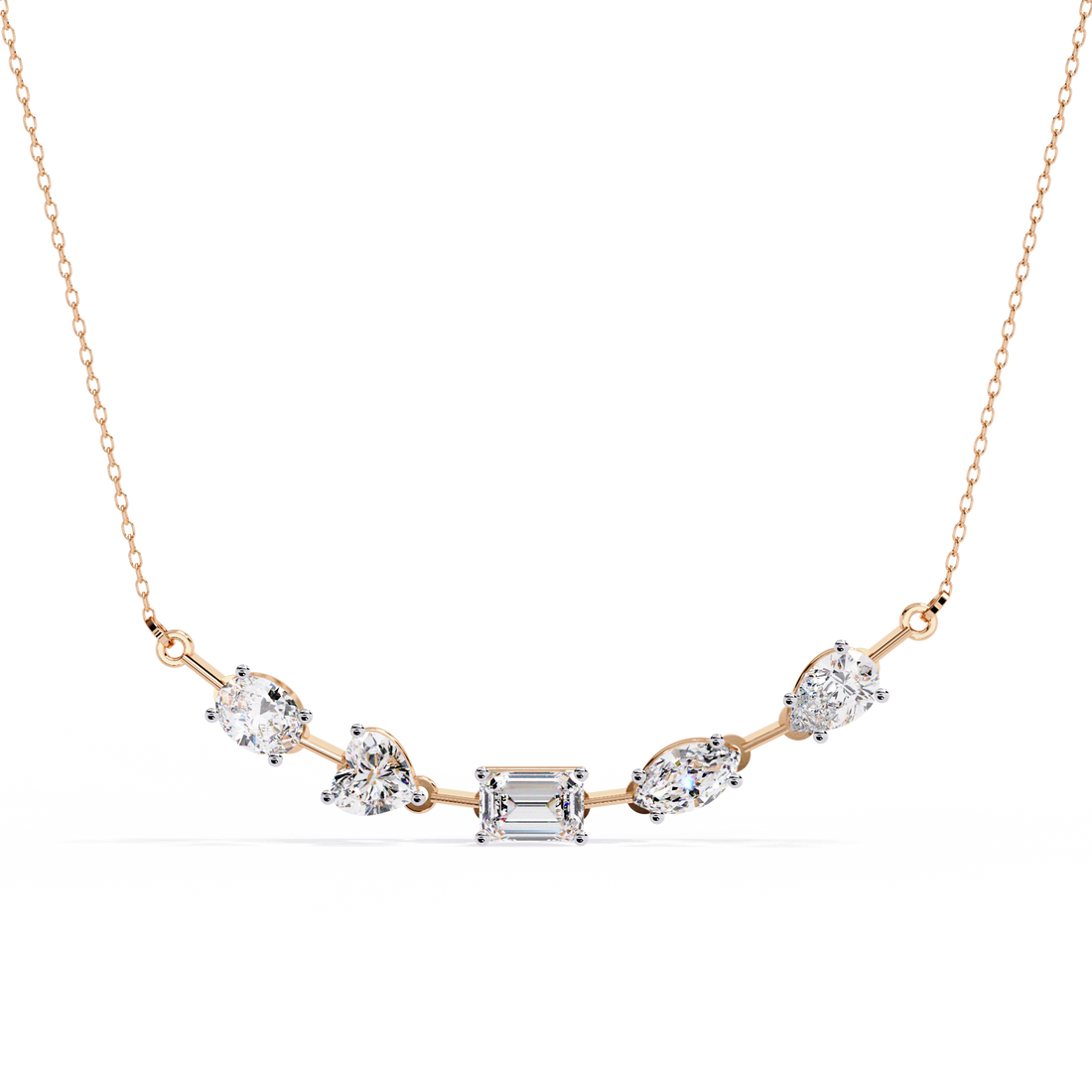 Unique Multi-Diamond  Necklace