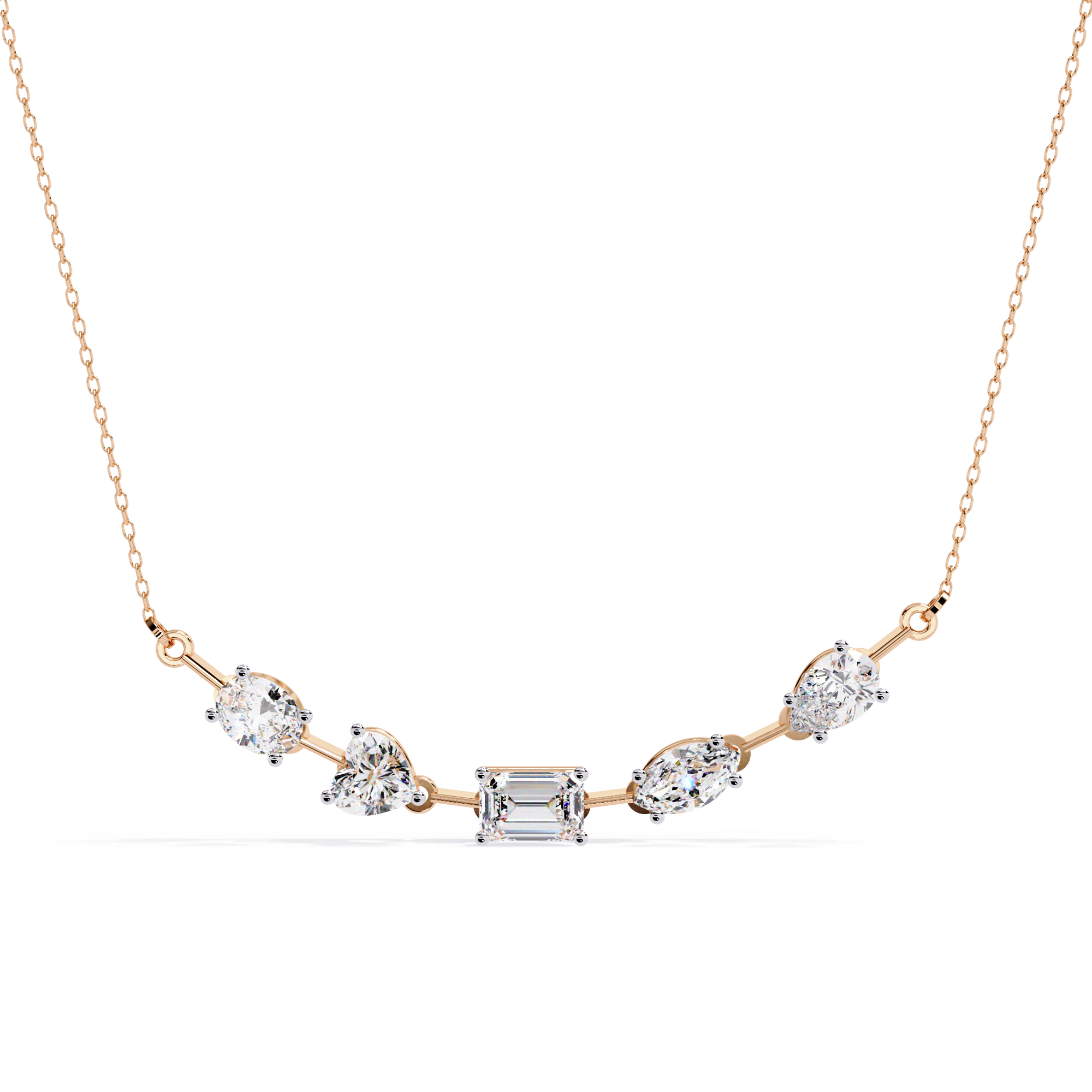 Unique Multi-Diamond  Necklace