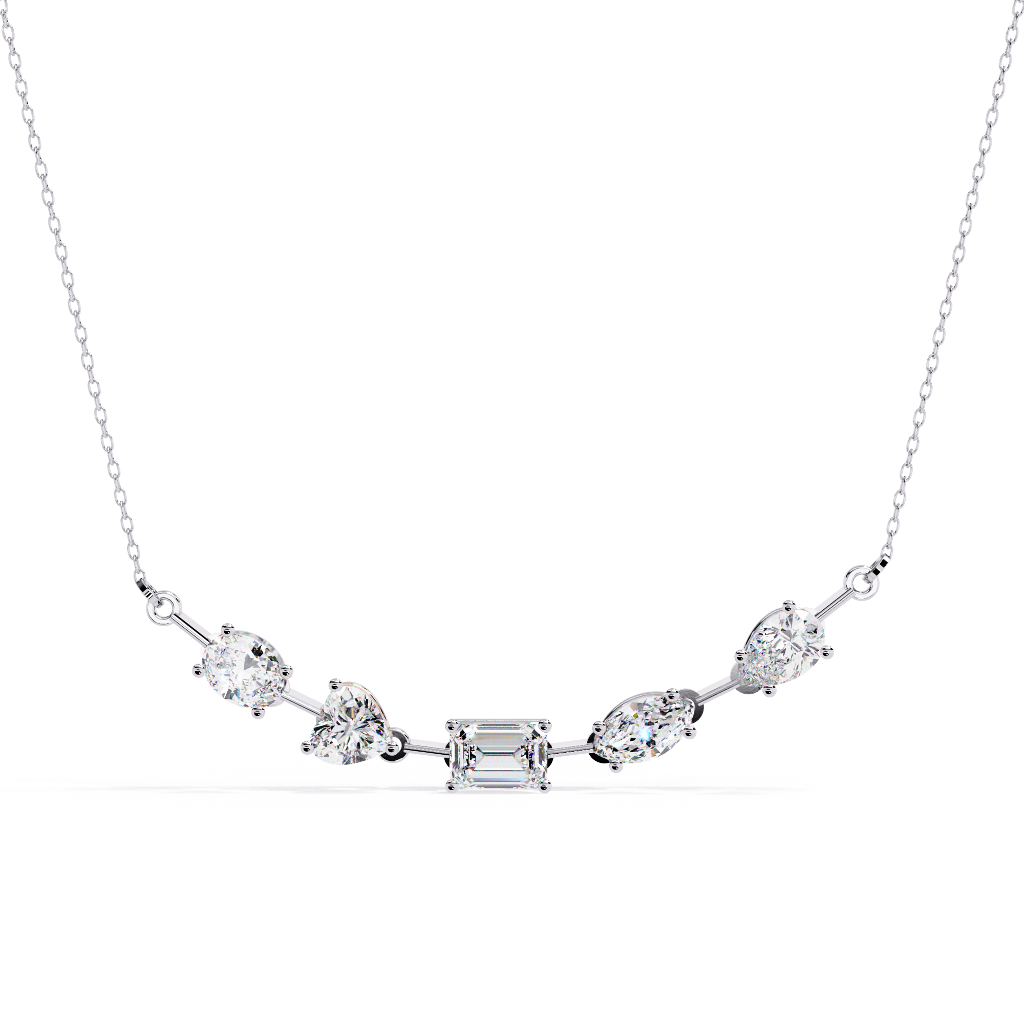 Unique Multi-Diamond  Necklace