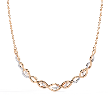 Golden Shimmer Diamond Necklace