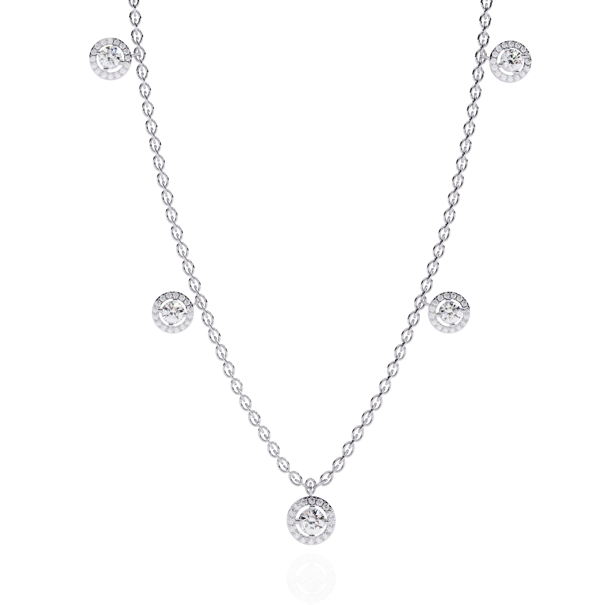 Dainty Floating Diamond Necklace