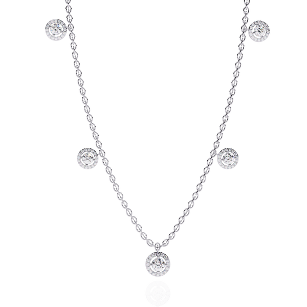 Dainty Floating Diamond Necklace