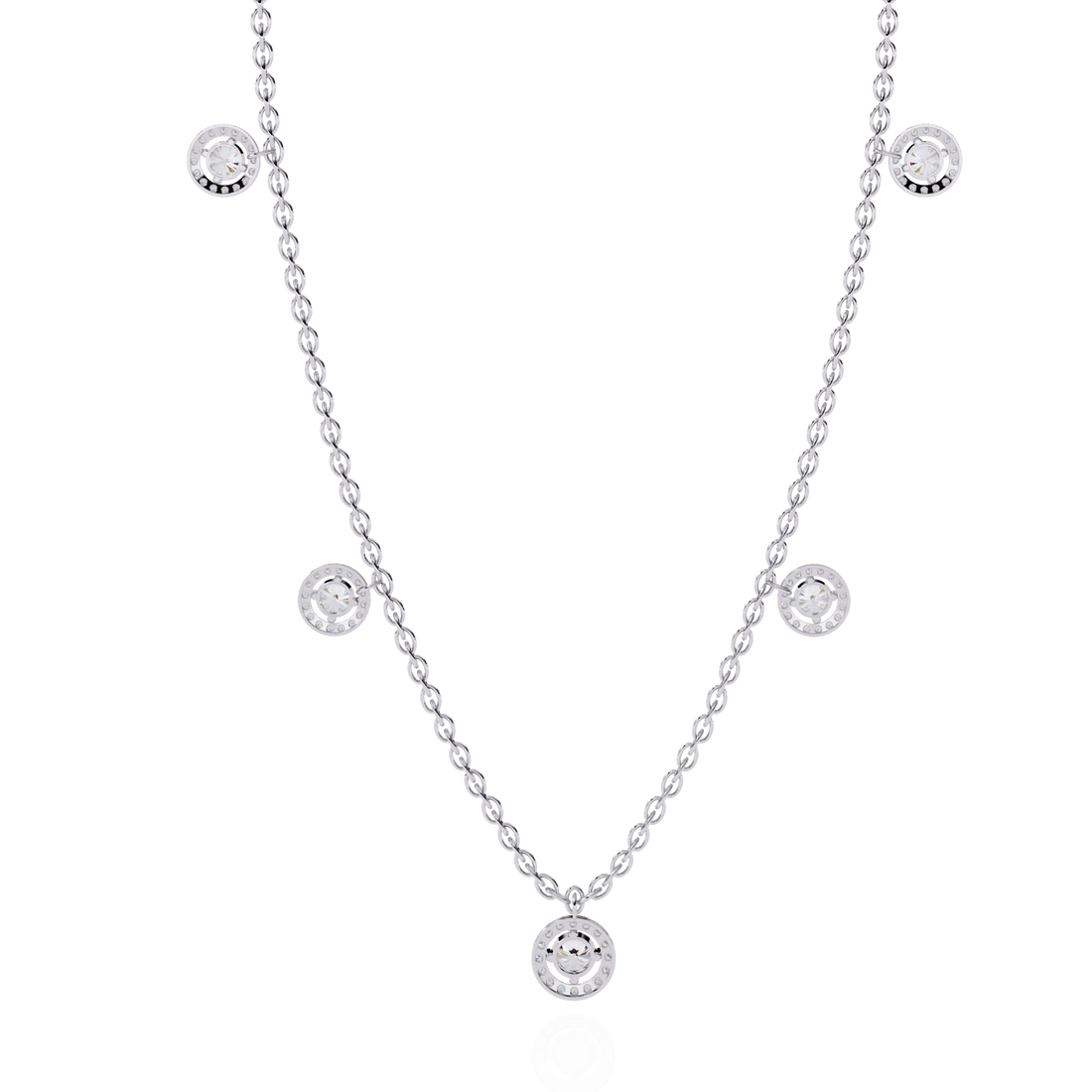 Dainty Floating Diamond Necklace
