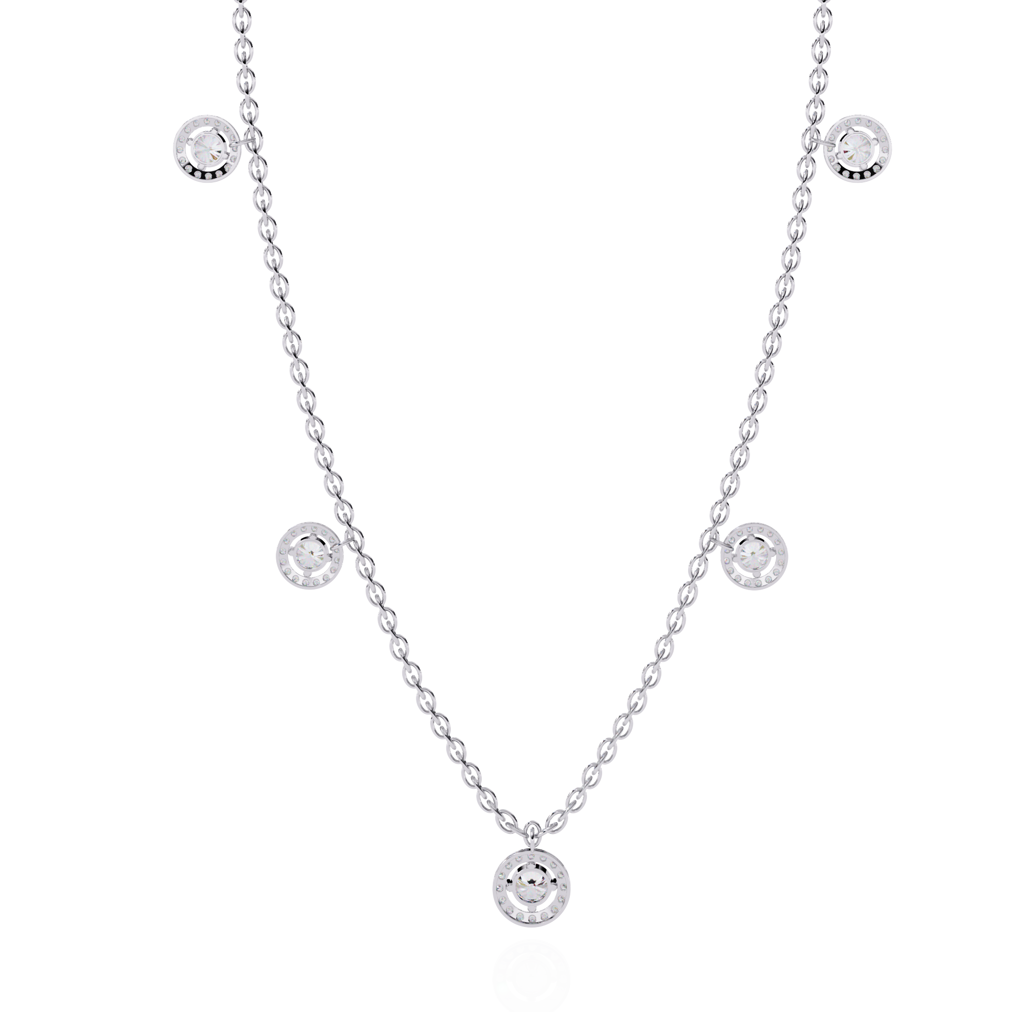 Dainty Floating Diamond Necklace