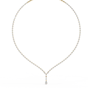 Sophisticated Akoya Pearl and Diamond Drop Necklace