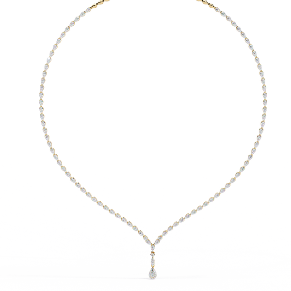 Sophisticated Akoya Pearl and Diamond Drop Necklace