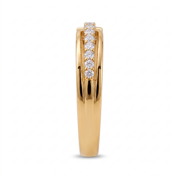 Open Bridge Round Diamond Lab Grown Ring