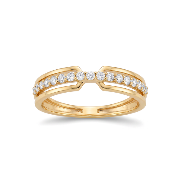 Open Bridge Round Diamond Lab Grown Ring