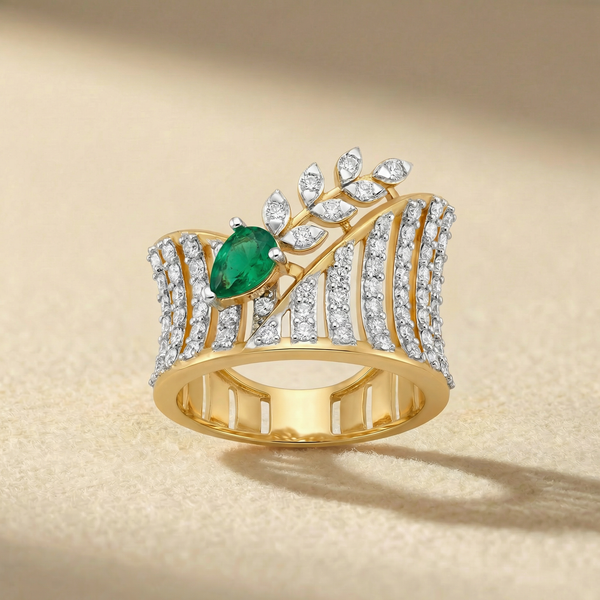 Emerald Crest Cocktail Lab Grown Diamond Ring