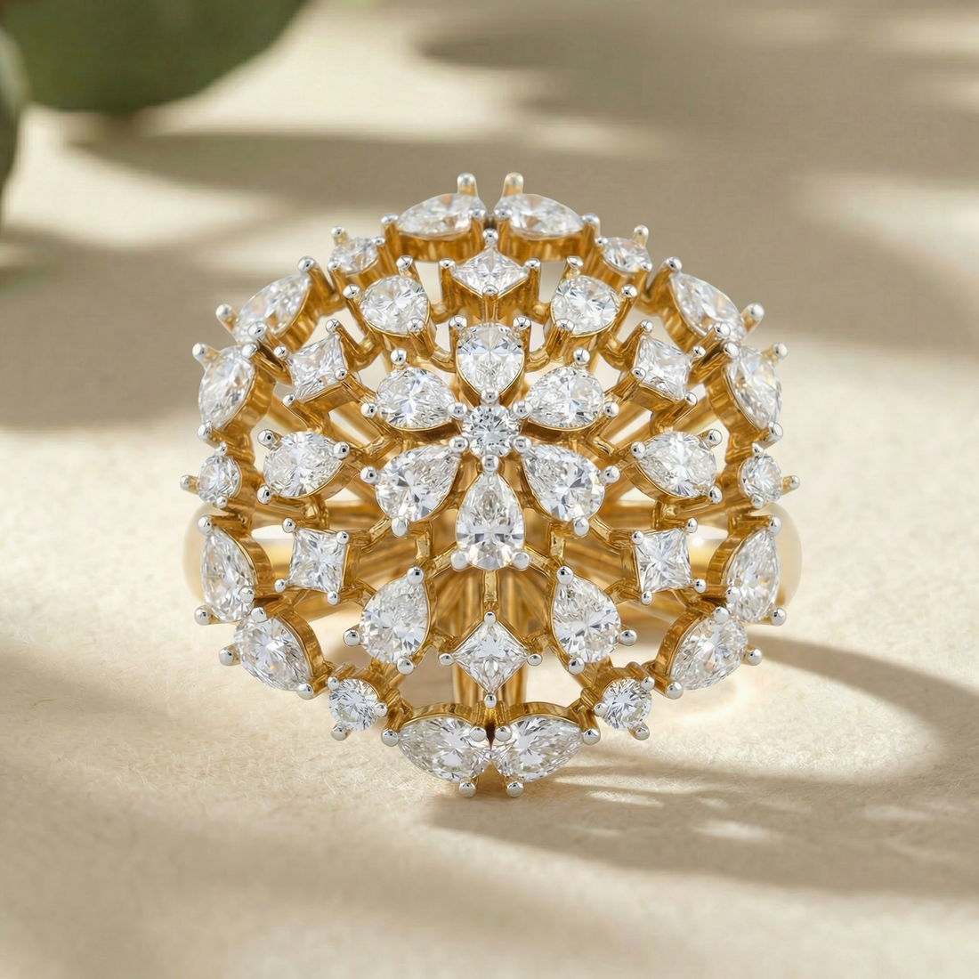 Snowflake Cluster Statement Lab Grown Diamond Ring