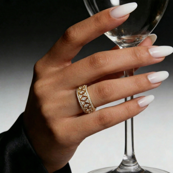 Openwork Marquise Motif Lab Grown Diamond Ring