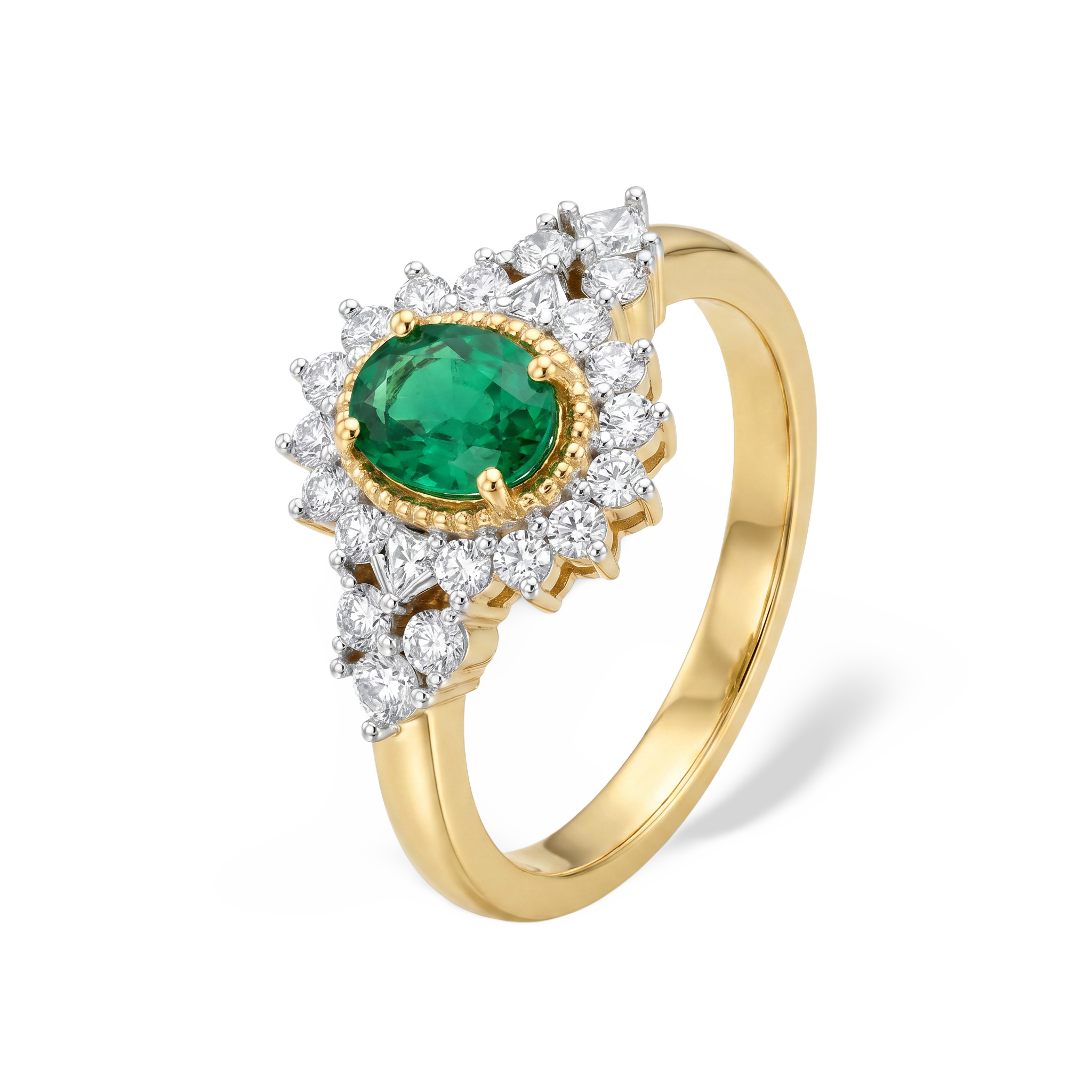 Vintage Oval Halo Lab Grown Diamond Ring