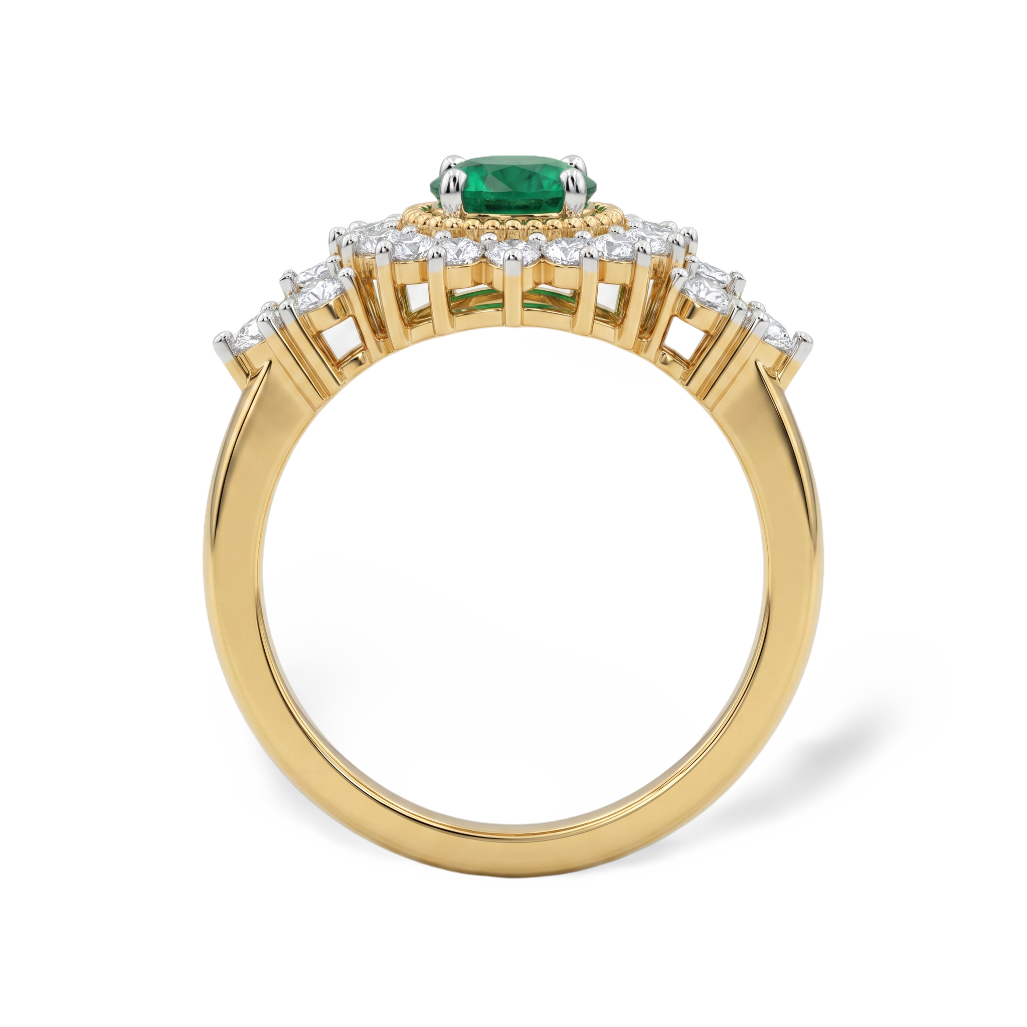 Vintage Oval Halo Lab Grown Diamond Ring