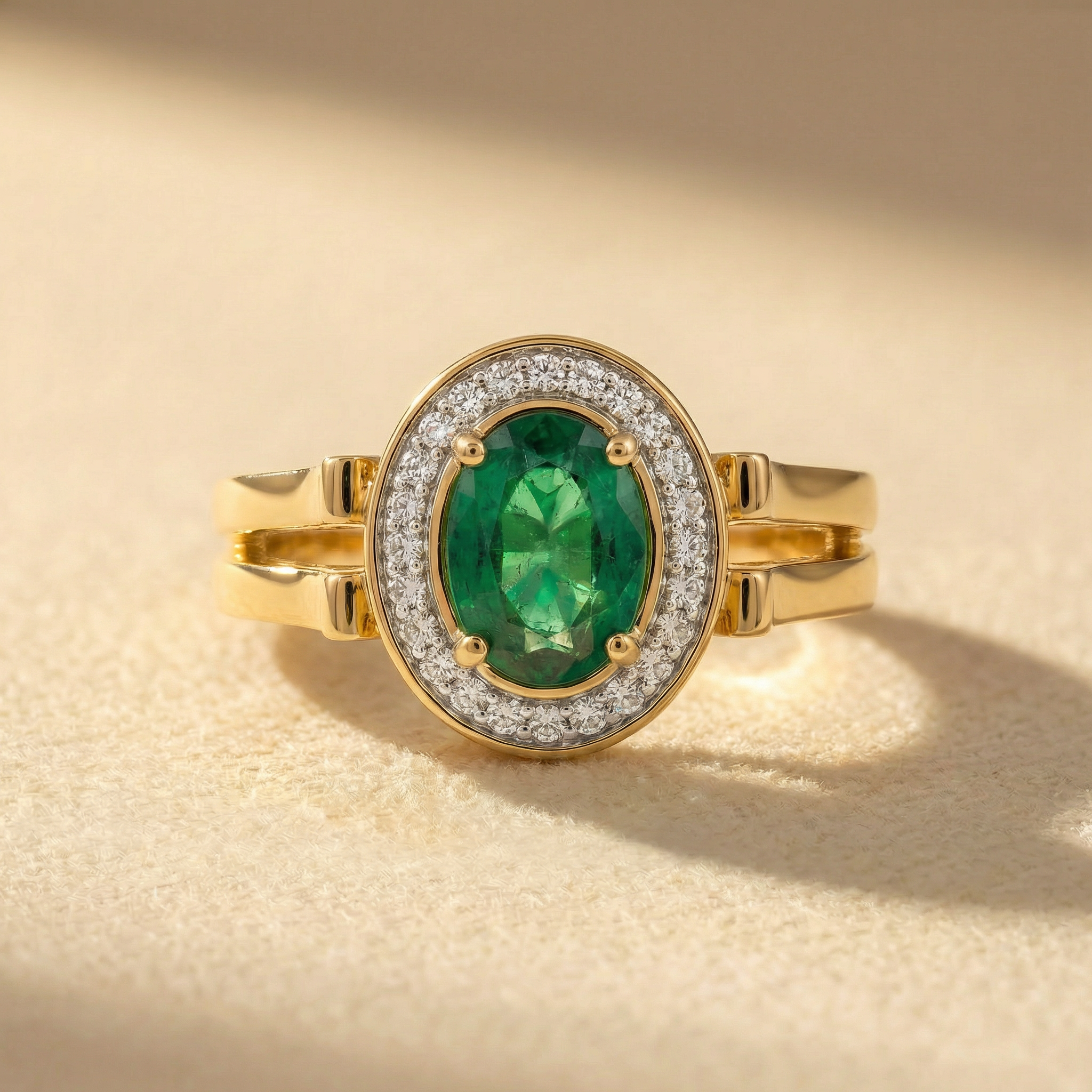 Elegant Oval Halo Lab Grown Diamond Ring