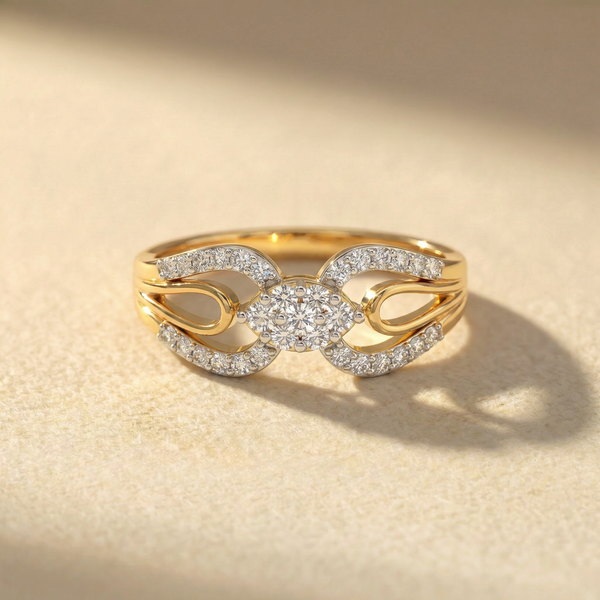 Infinity Motif Pavé Lab Grown Diamond Ring