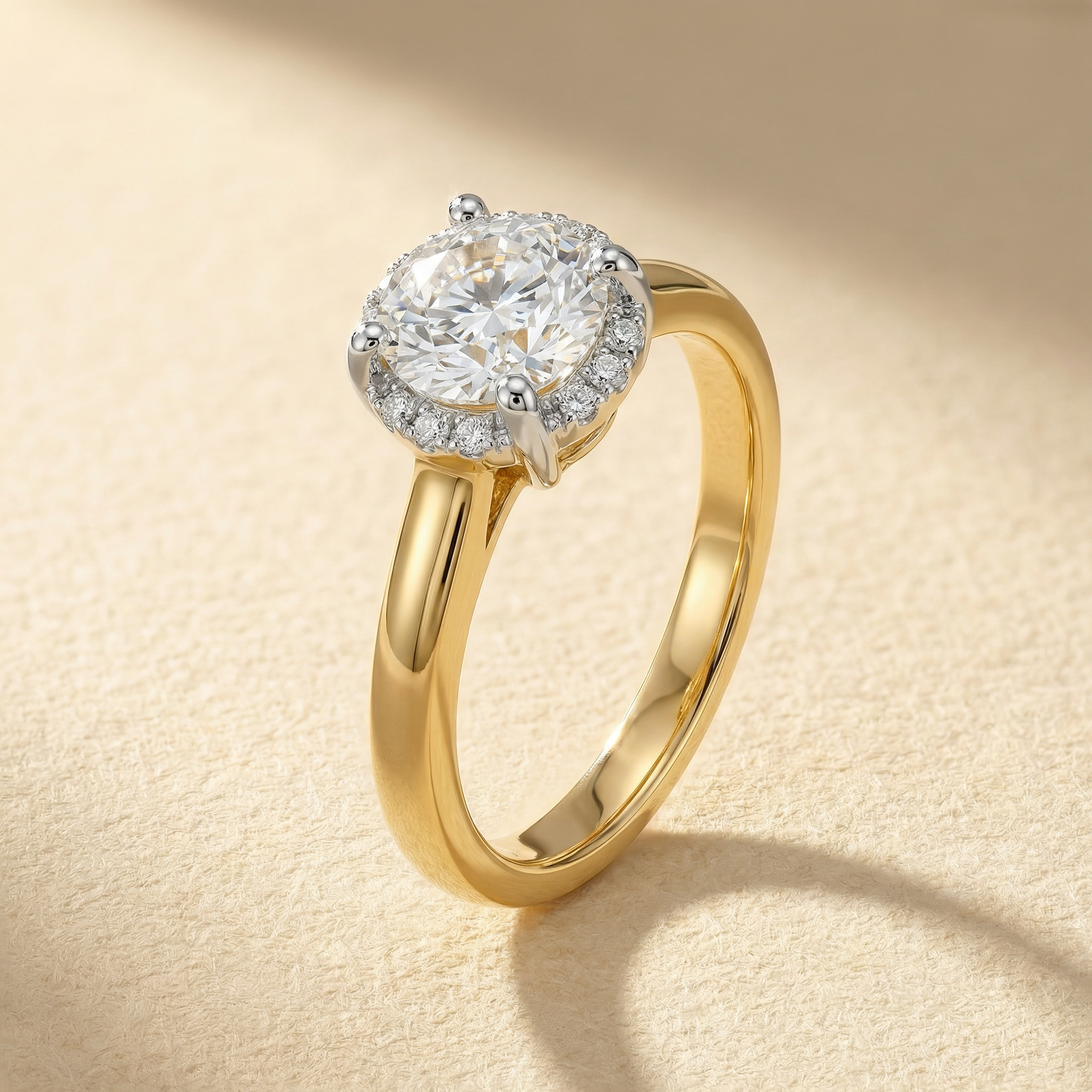 Refined Cushion Solitaire Lab Grown Diamond Ring