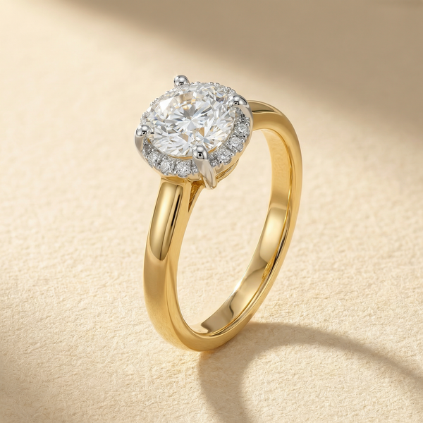 Refined Cushion Solitaire Lab Grown Diamond Ring