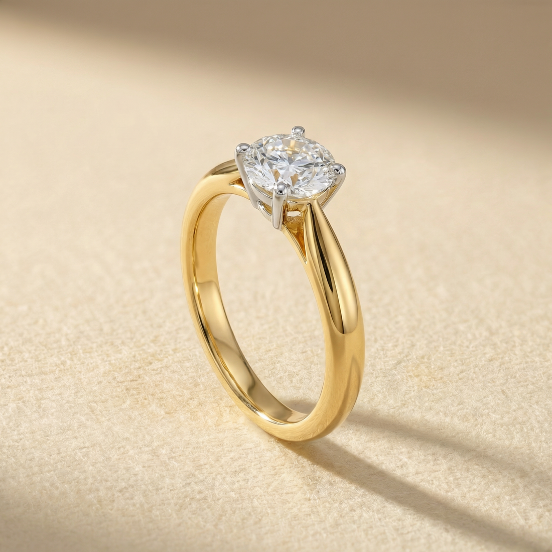 Six Prong Round Solitaire Lab Grown Diamond Ring