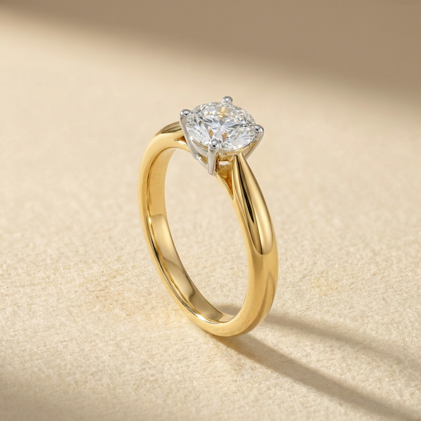 Six Prong Round Solitaire Lab Grown Diamond Ring