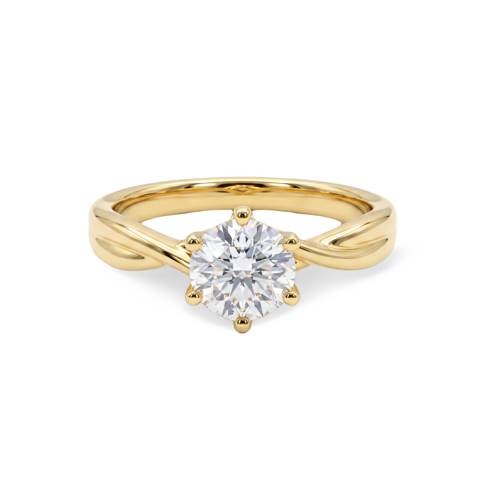Classic Twisted Round Lab Grown Diamond Ring