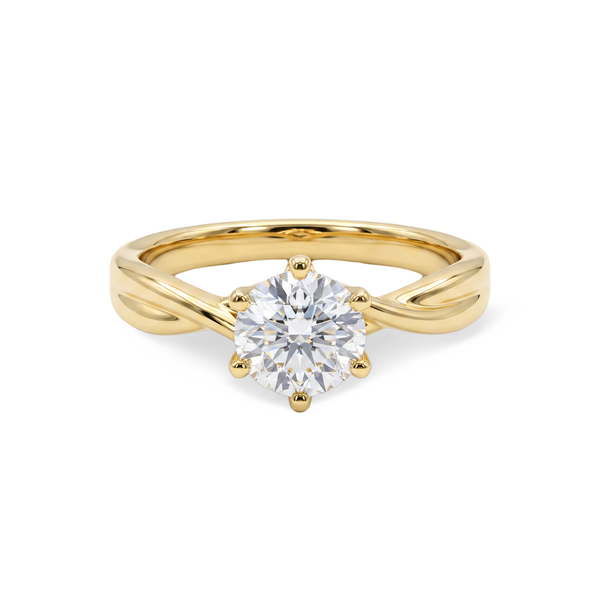 Classic Twisted Round Lab Grown Diamond Ring