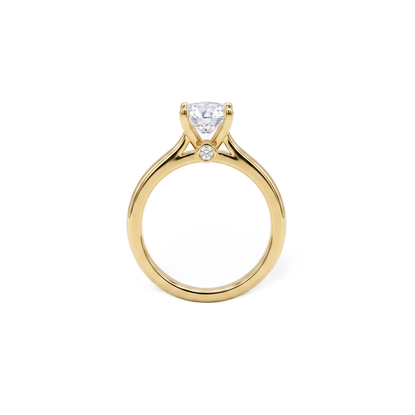 Classic Cathedral Round Lab Grown Diamond Ring