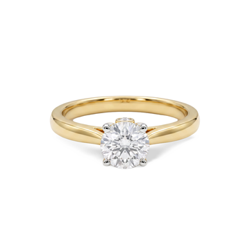 Classic Cathedral Round Lab Grown Diamond Ring