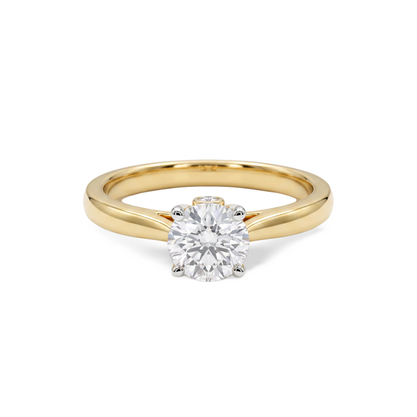 Classic Cathedral Round Lab Grown Diamond Ring