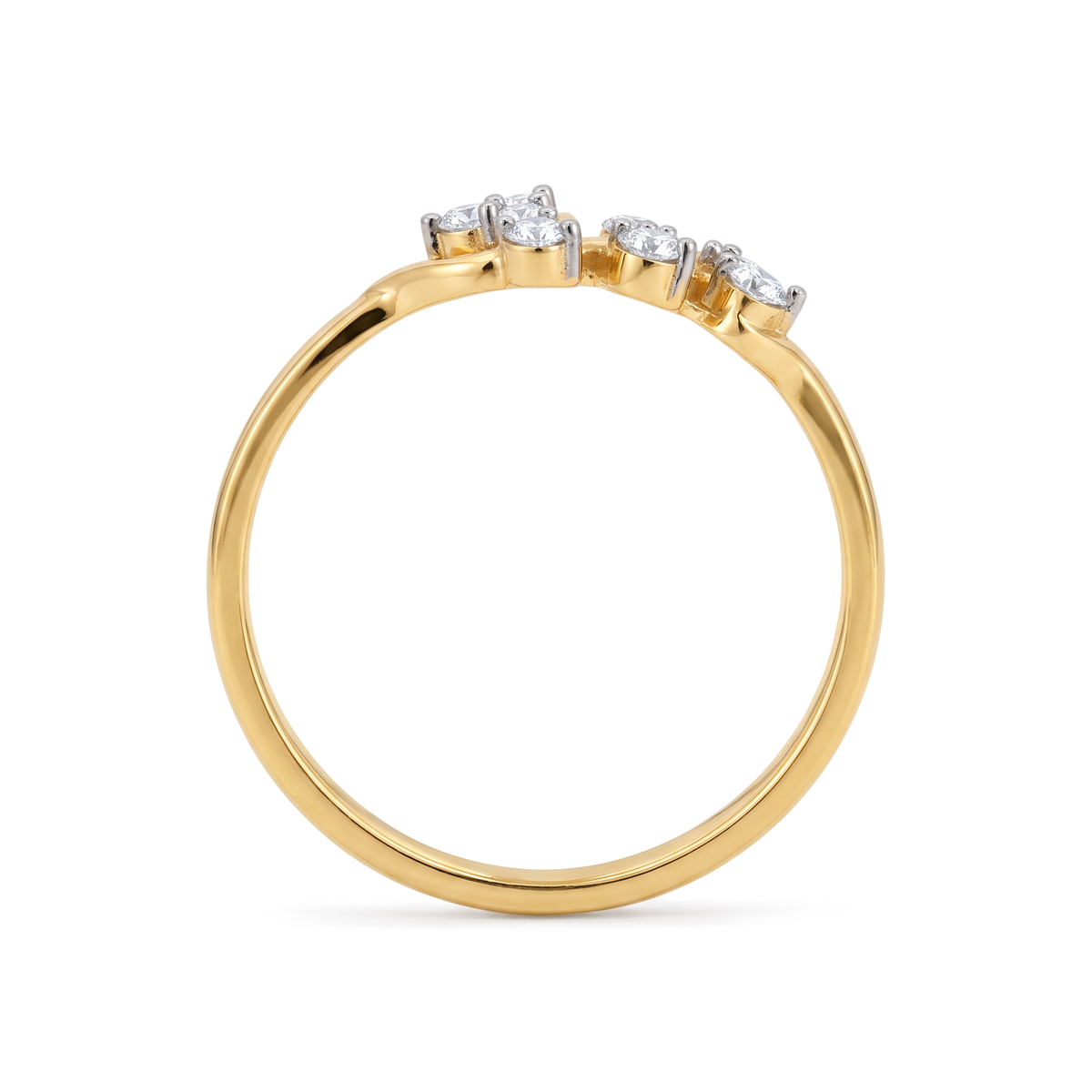 Botanical Leaf Vine Round Diamond Lab Grown Ring