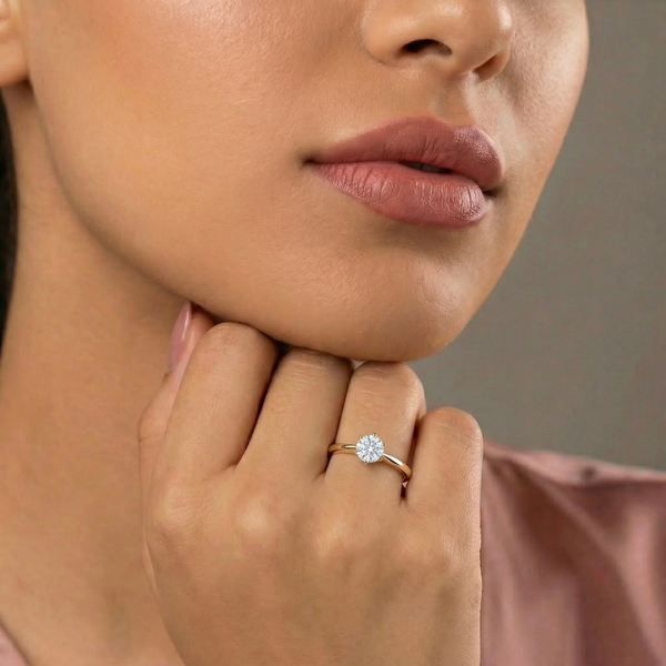 Timeless Round Prong Set Lab Grown Diamond Ring