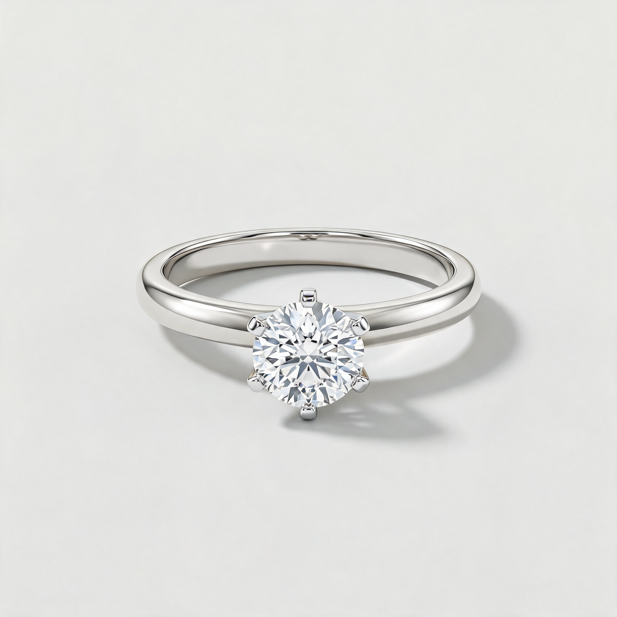 Minimal Prong Set Solitaire Lab Grown Diamond Ring