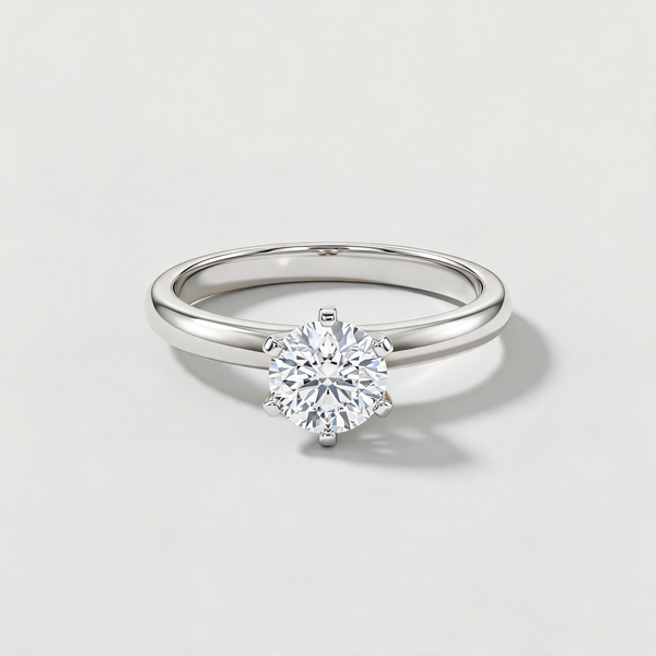 Minimal Prong Set Solitaire Lab Grown Diamond Ring