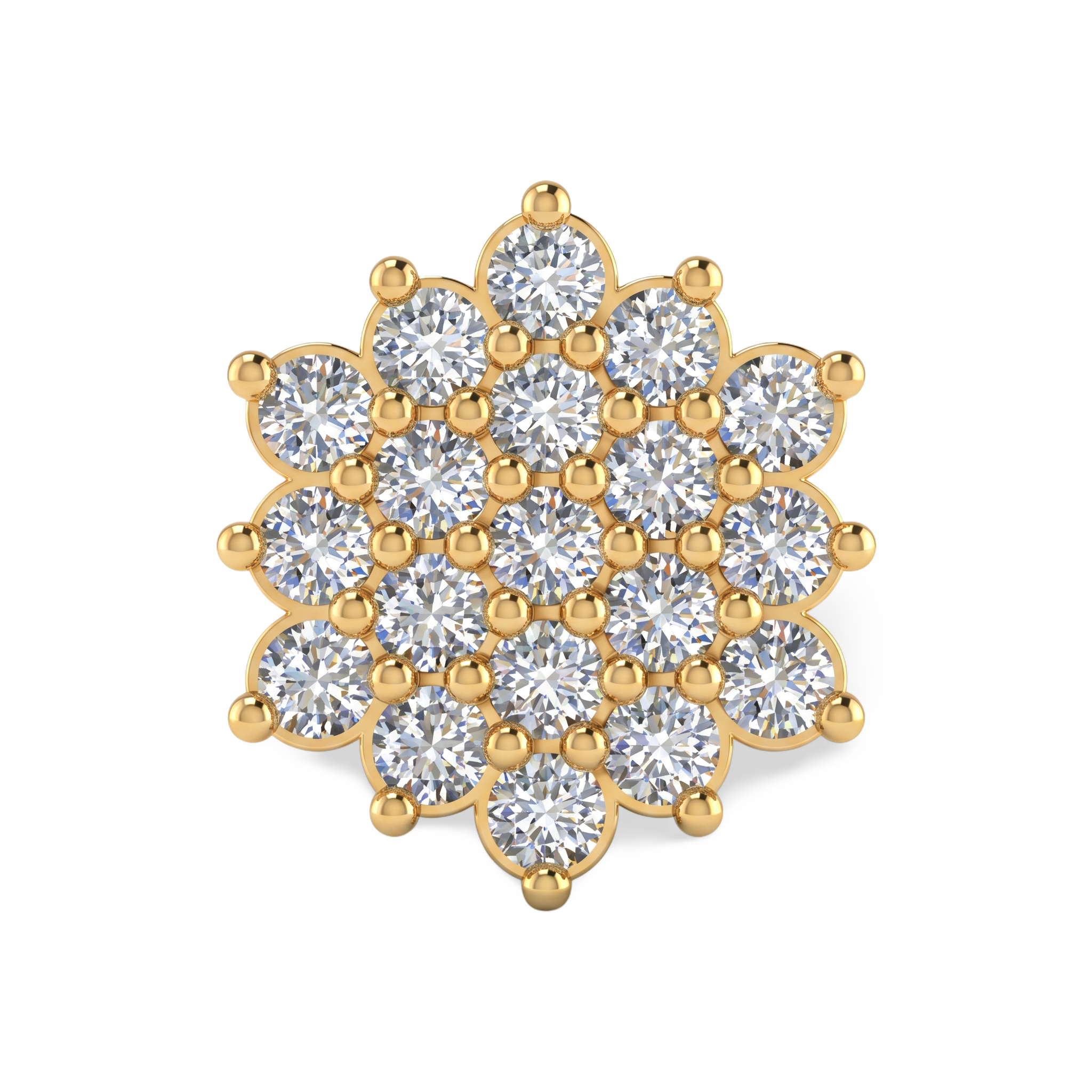 Floral Cluster Lab Grown Diamond Nose Pin