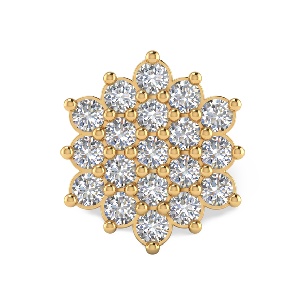 Floral Cluster Lab Grown Diamond Nose Pin