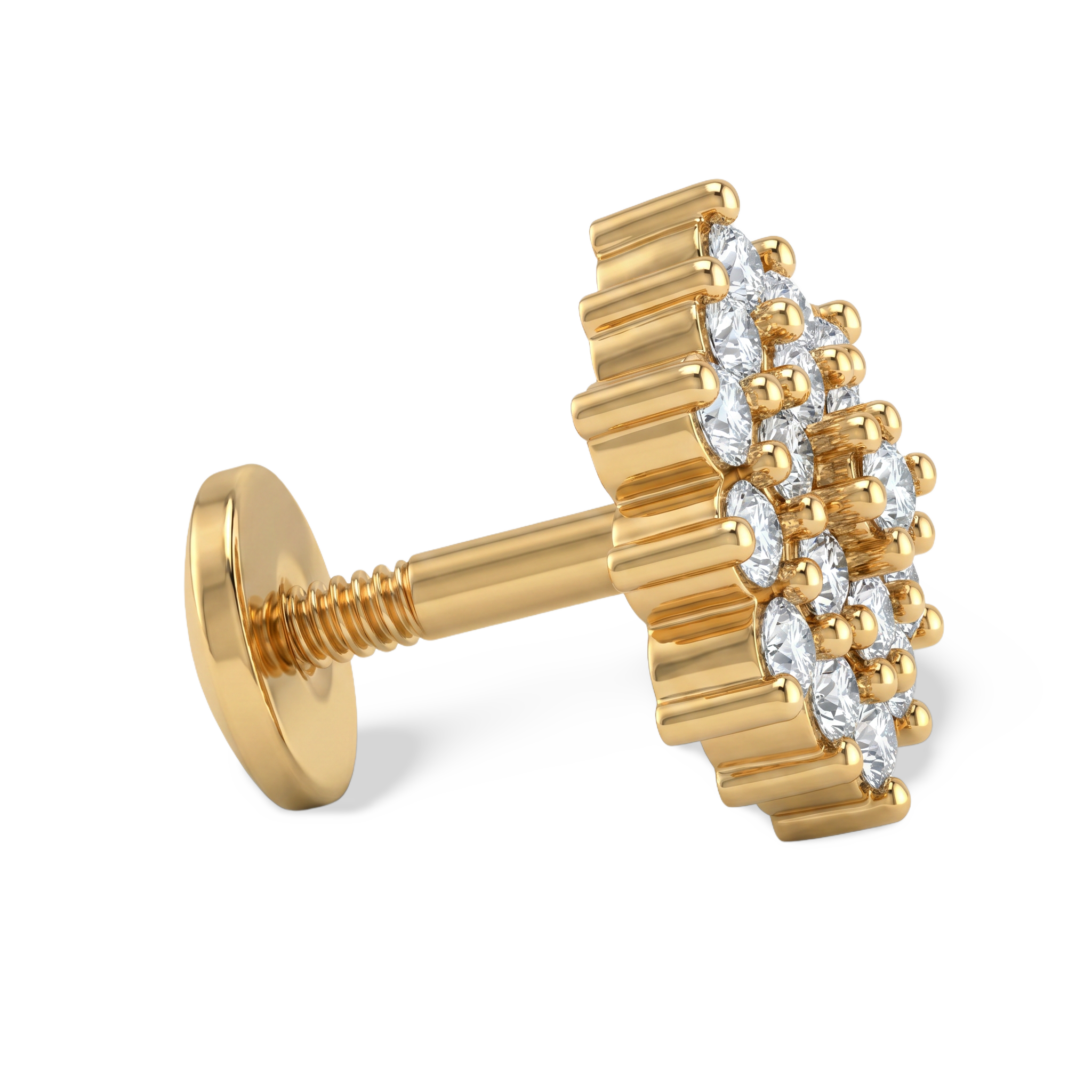 Floral Cluster Lab Grown Diamond Nose Pin