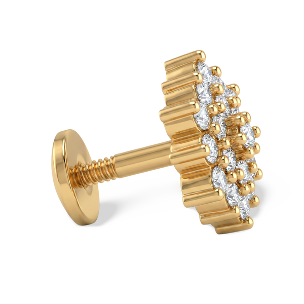 Floral Cluster Lab Grown Diamond Nose Pin