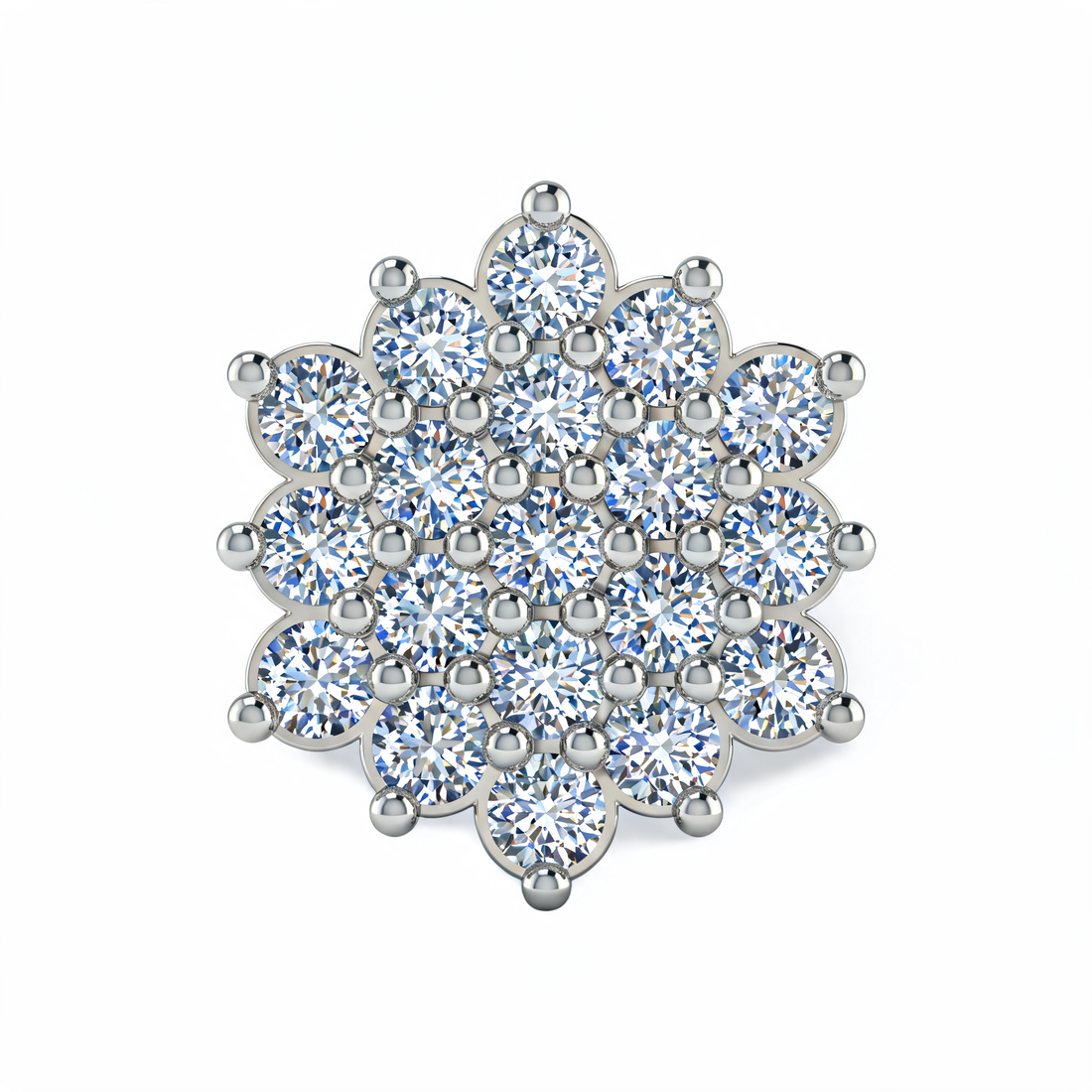 Floral Cluster Lab Grown Diamond Nose Pin