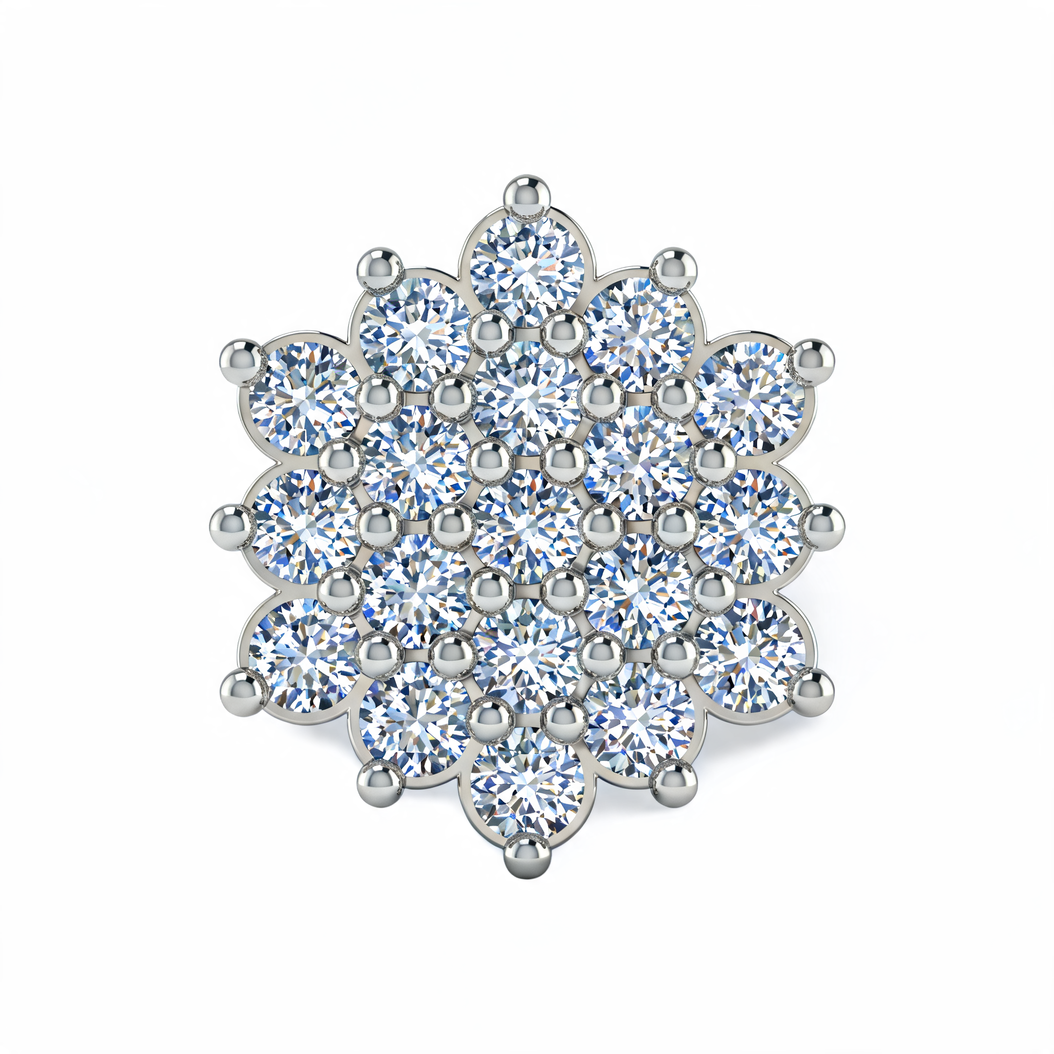 Floral Cluster Lab Grown Diamond Nose Pin