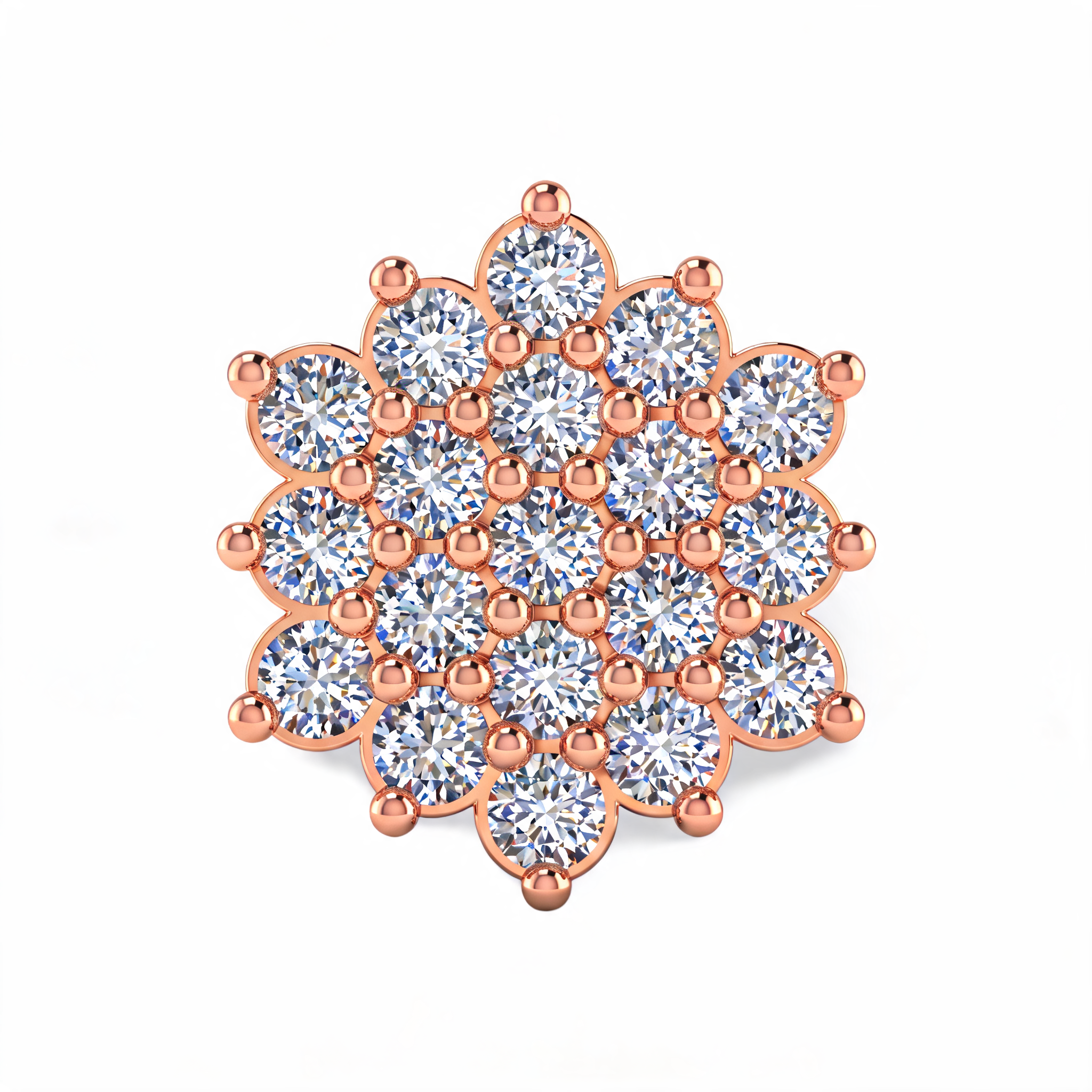 Floral Cluster Lab Grown Diamond Nose Pin