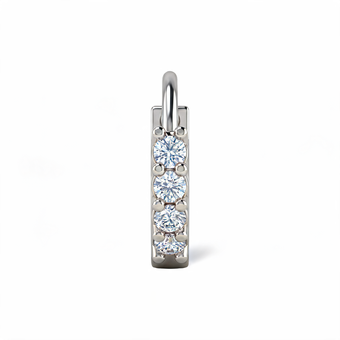 Round Blossom Lab Grown Diamond Nosepin