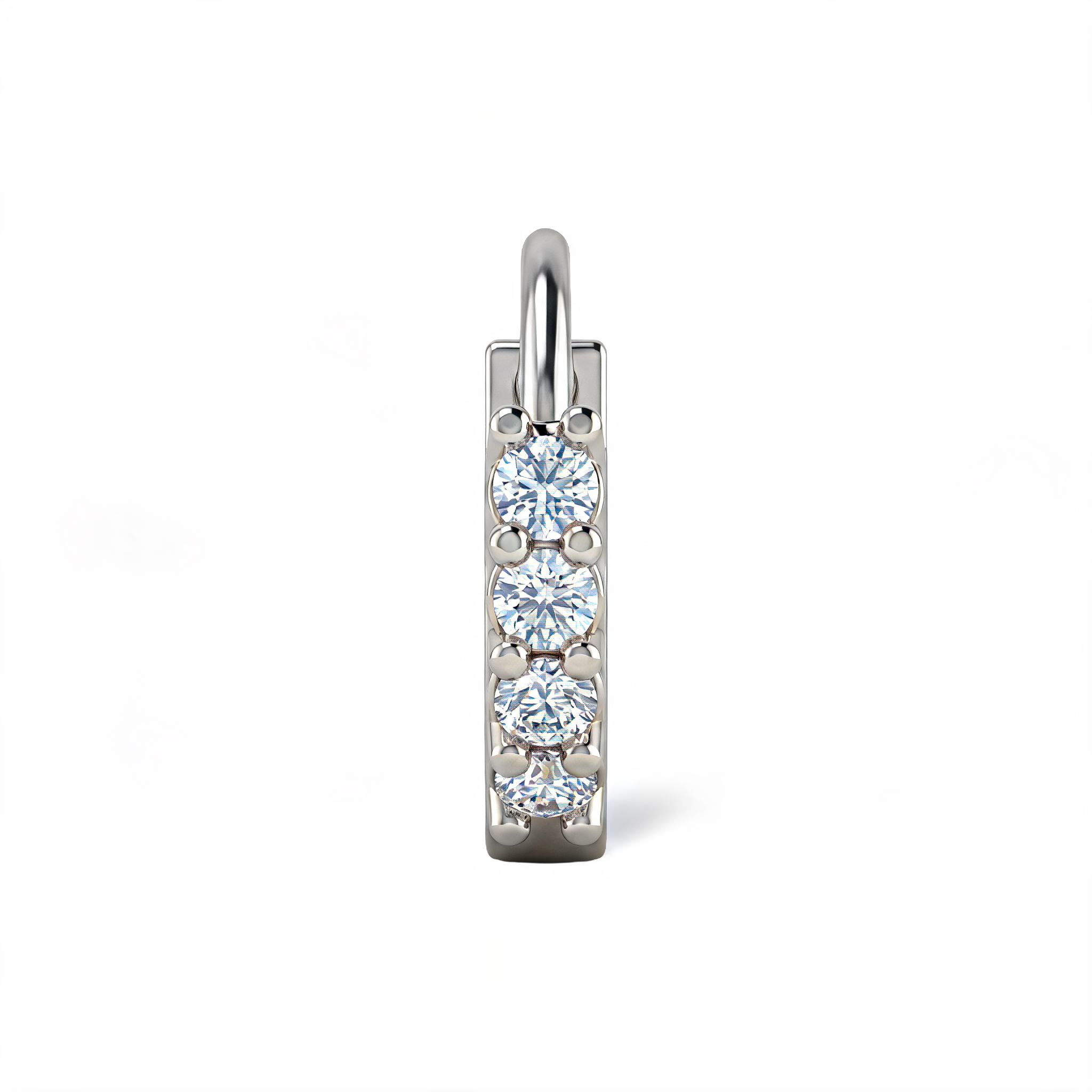 Round Blossom Lab Grown Diamond Nosepin