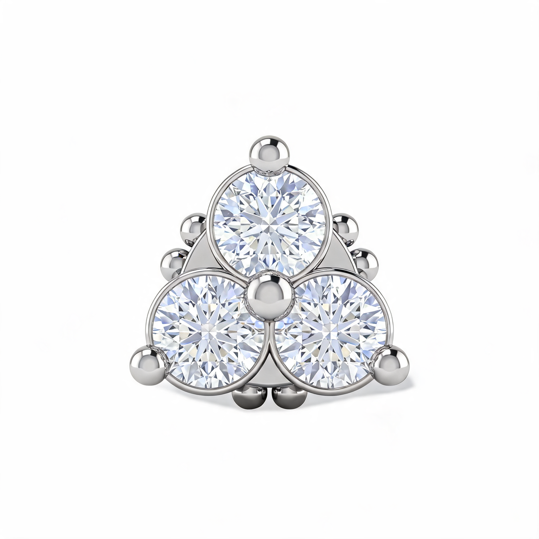 Triangular Bloom Lab Grown Diamond Nosepin
