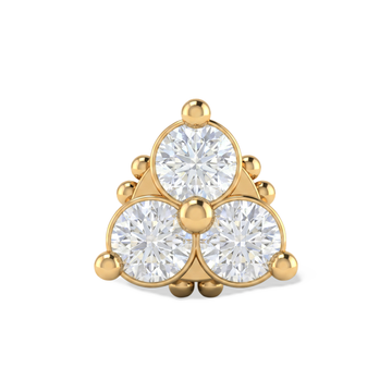 Triangular Bloom Lab Grown Diamond Nosepin