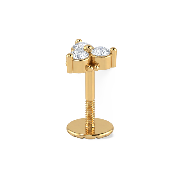 Triangular Bloom Lab Grown Diamond Nosepin