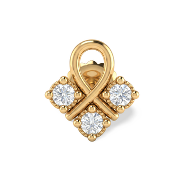 Looped Heart Lab Grown Diamond Nosepin