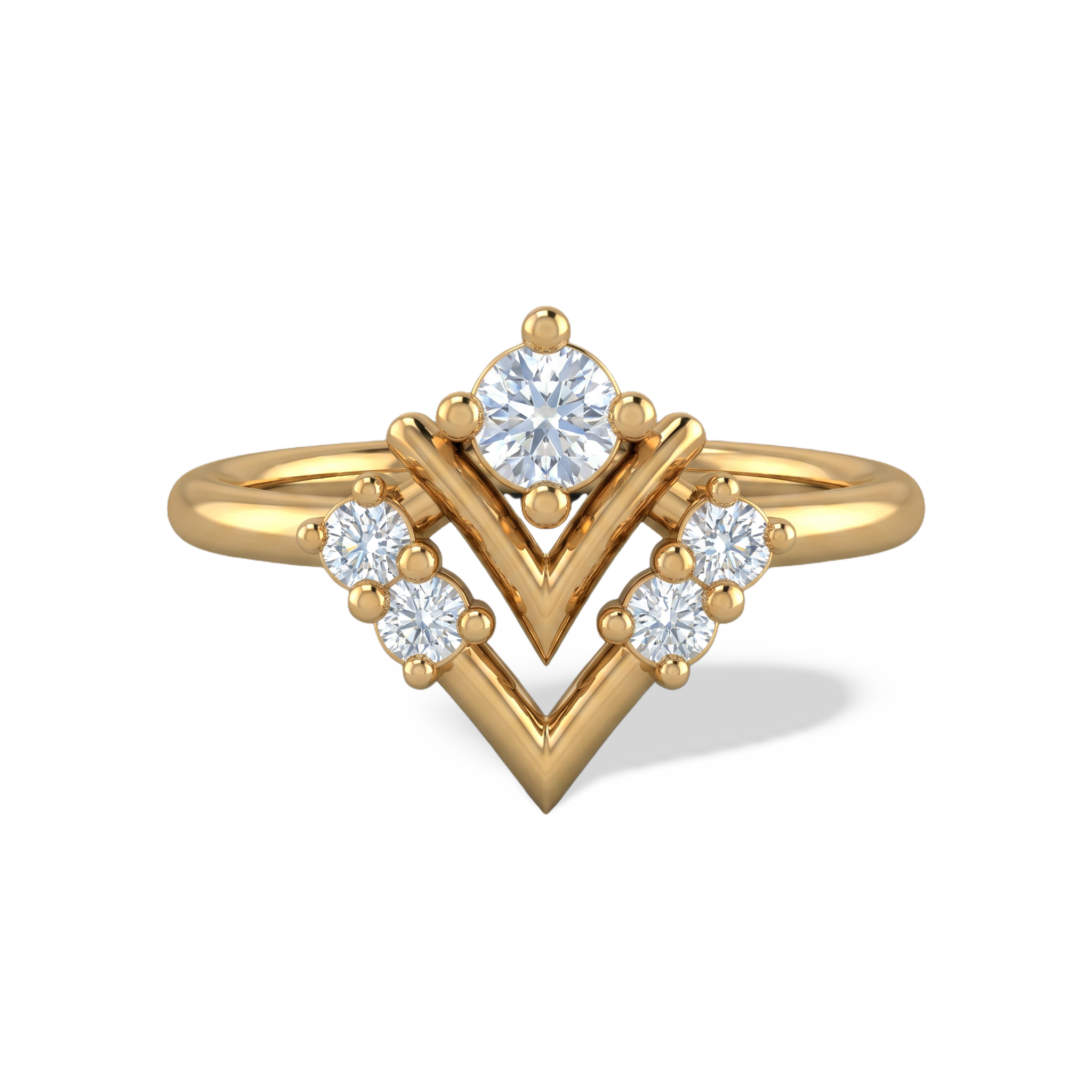 Open Heart Vine Lab Grown Diamond Nosepin