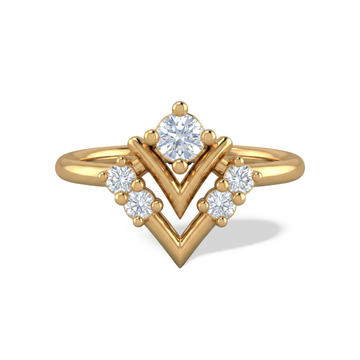 Open Heart Vine Lab Grown Diamond Nosepin
